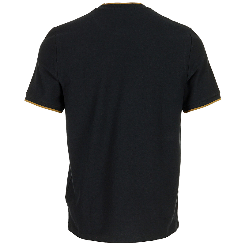 Trim Detail Crepe Pique T-Shirt