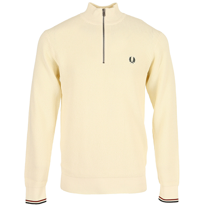 Waffle Stitch Half Zip Jumper