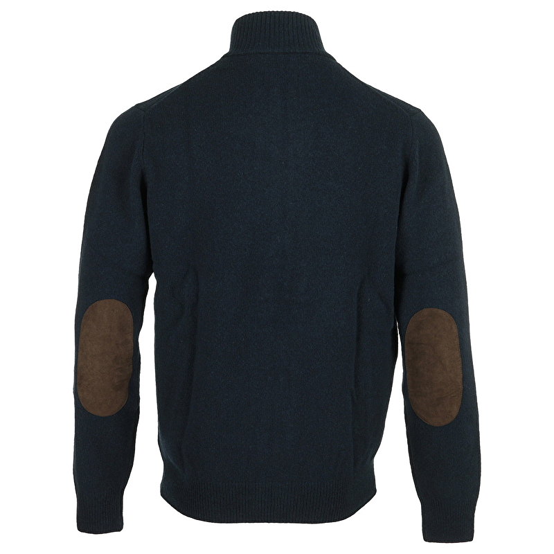 Patch Zip Through Knitted Jumper Patch Zip Through Knitted Jumper
