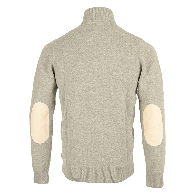 Patch Zip Through Knitted Jumper Patch Zip Through Knitted Jumper