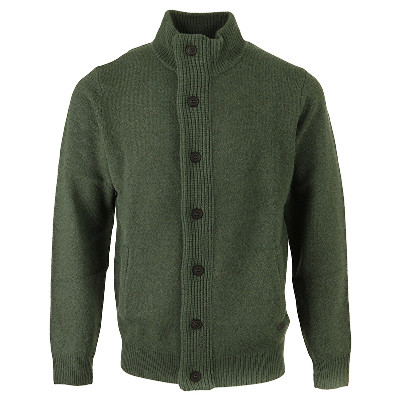 Patch Zip Through Knitted Jumper