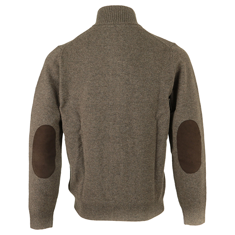 Essential Patch Zip Through Knitted Jumper