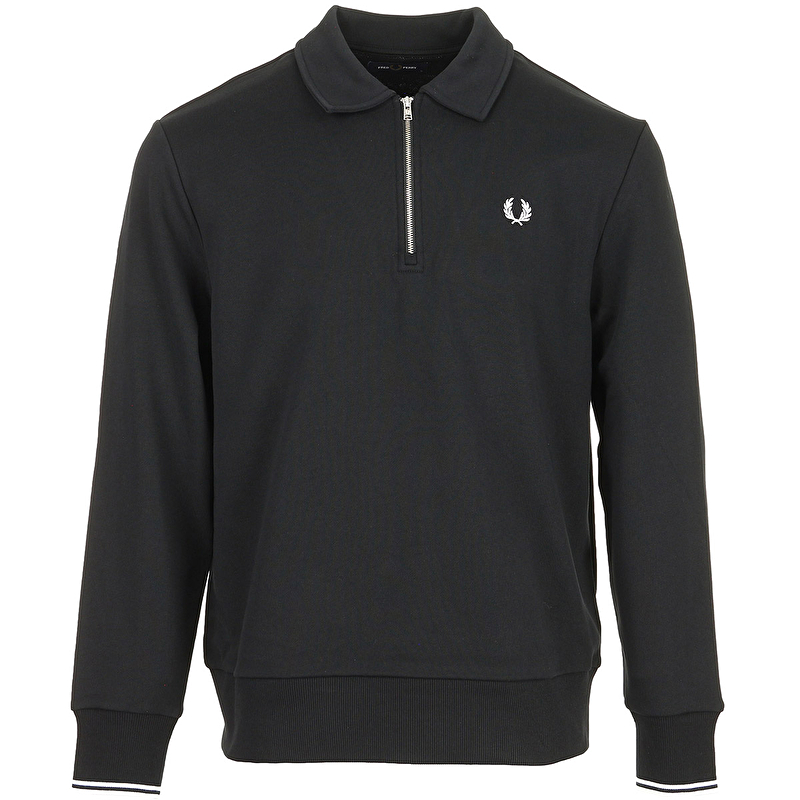 Half Zip Collared Sweatshirt