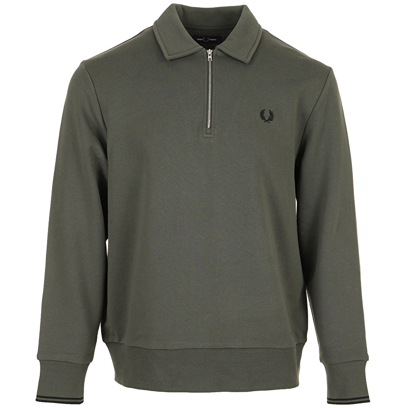 Half Zip Collared Sweatshirt