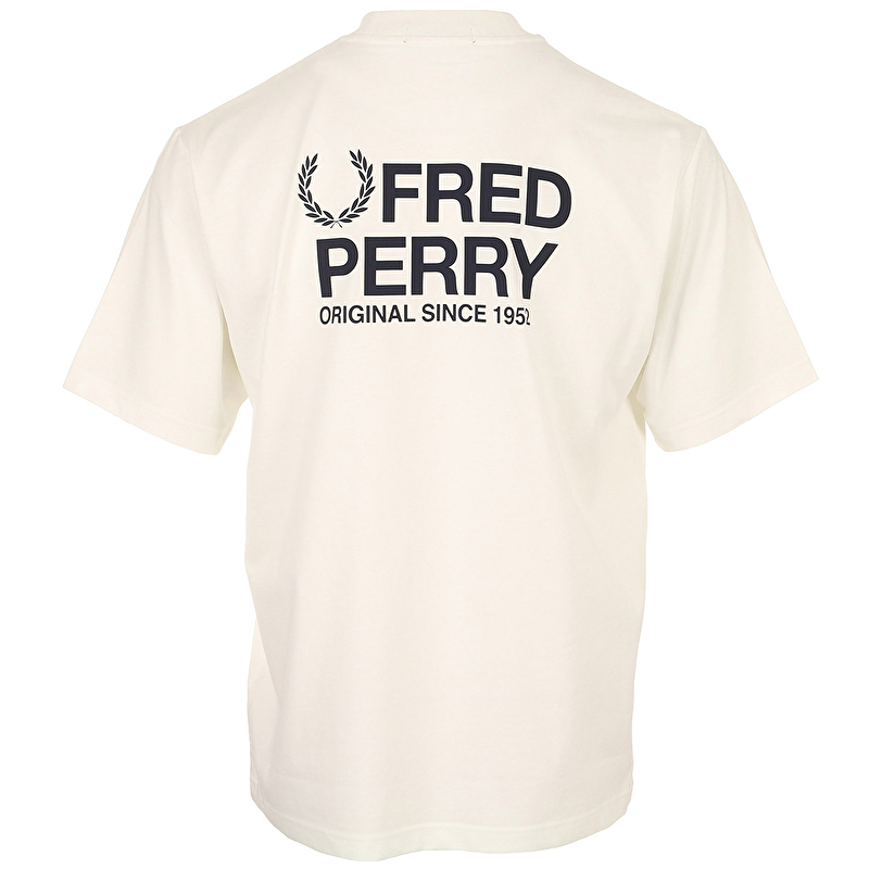 Back Print Fred Perry Text T-Shirt Back Print Fred Perry Text T-Shirt