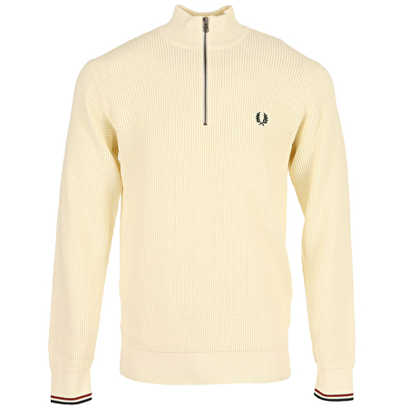 Waffle Stitch Half Zip Jumper