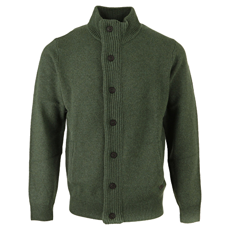 Patch Zip Through Knitted Jumper