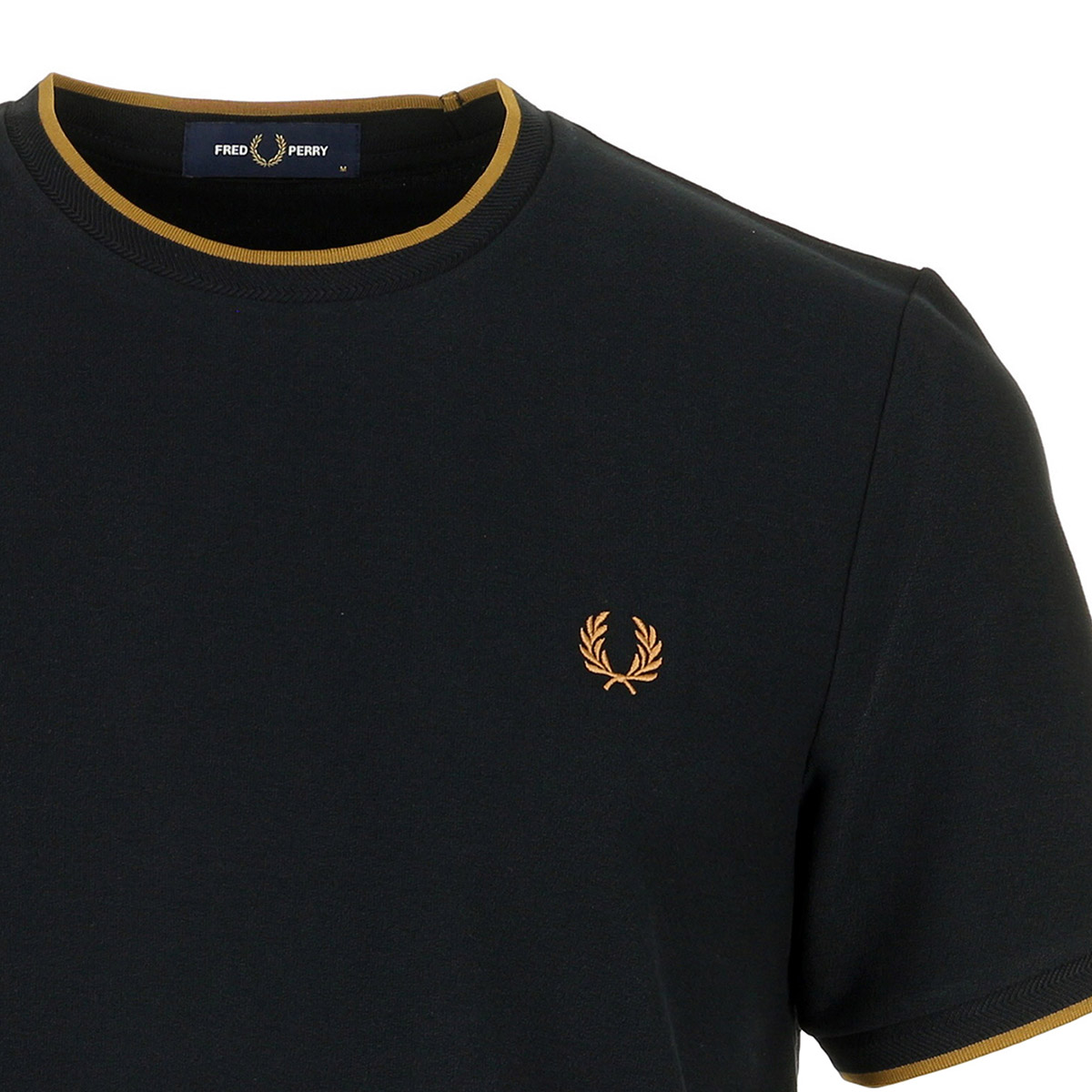 Trim Detail Crepe Pique T-Shirt