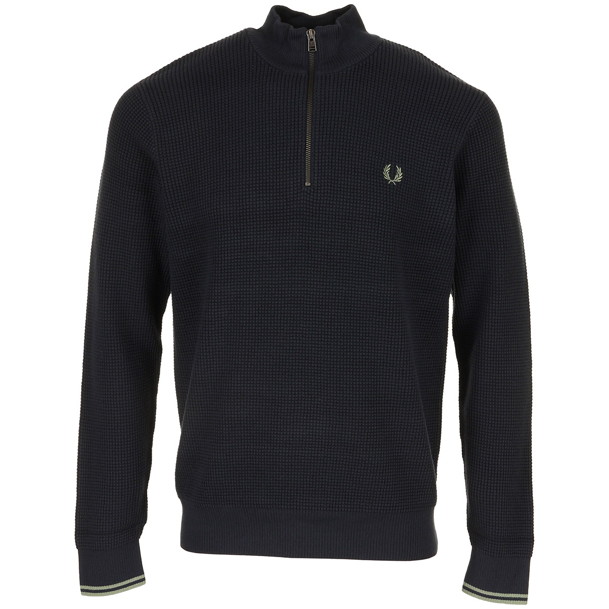 Waffle Stitch Half Zip Jumper